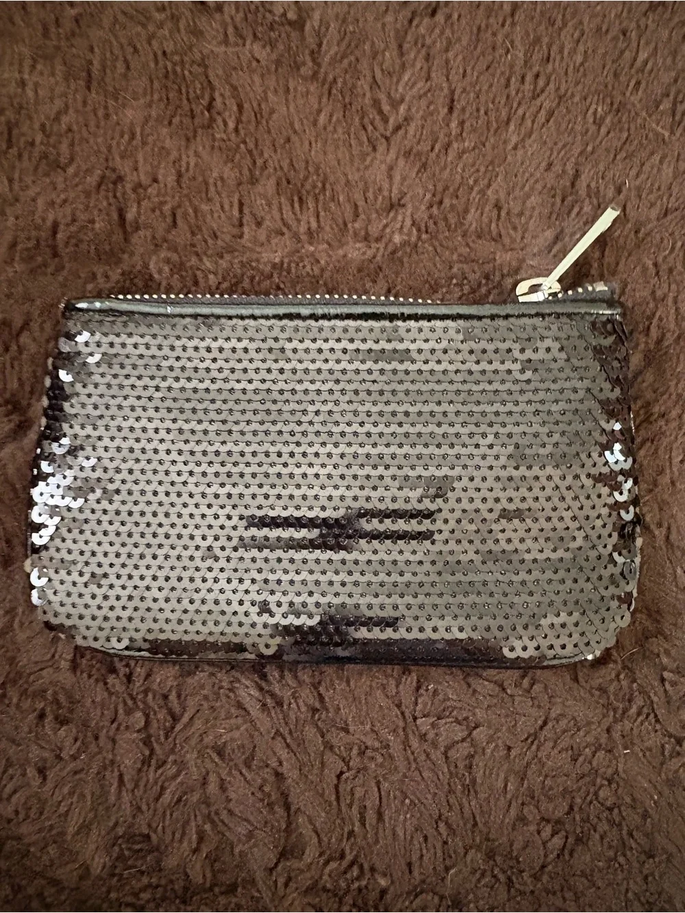 Michael Kors Black Sequin Cosmetic Pouch